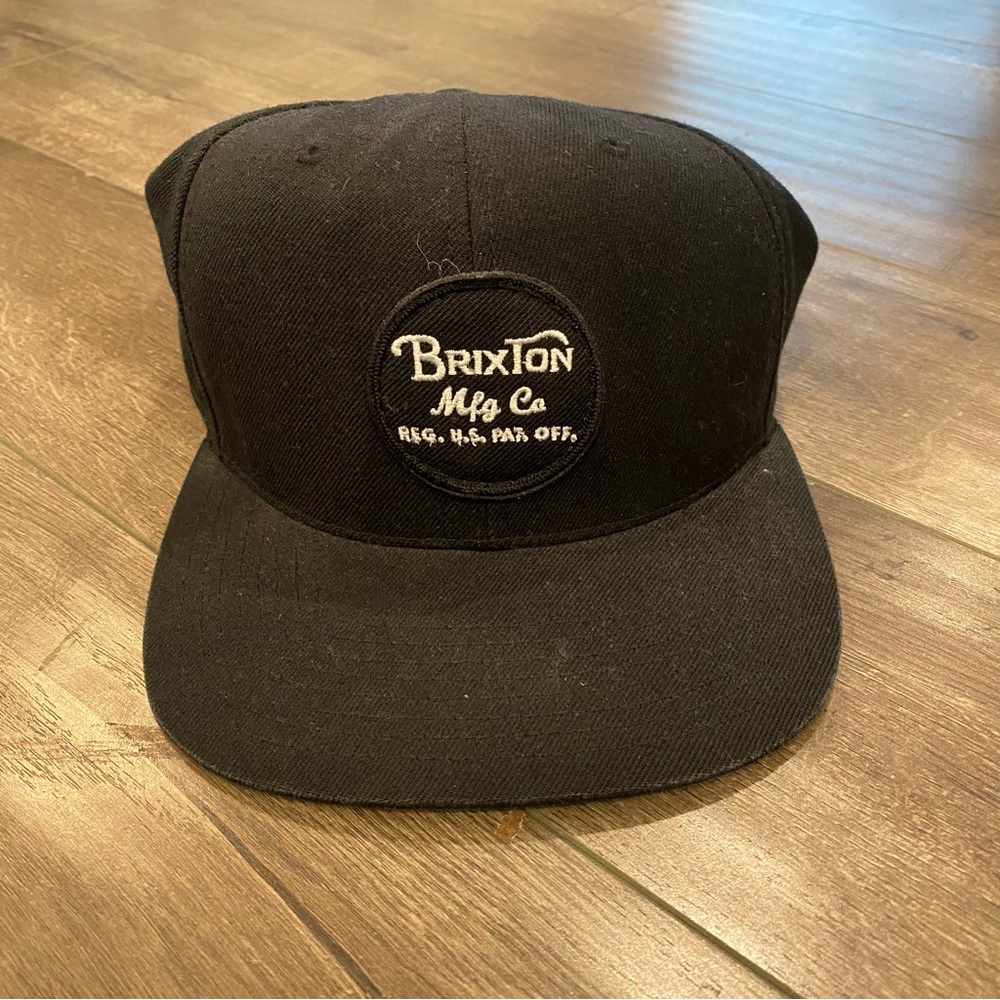 Brixton Black Cap with Embroidered Logo